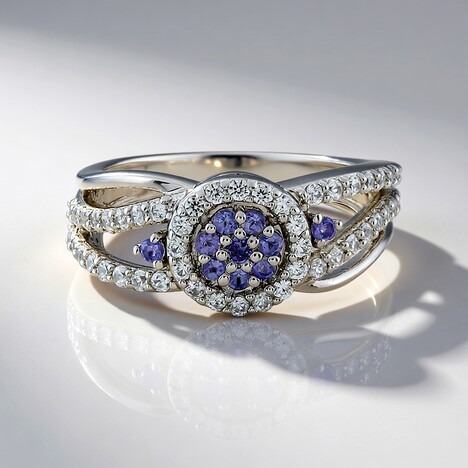 Anello in argento con Tanzanite