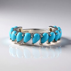 Anello in argento con Turchese Sleeping Beauty (Faszination Türkis)