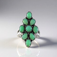 Anello in argento con Crisoprasio
