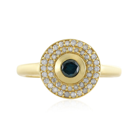 Bague en or et Diamant bleu I4
