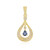 Zilveren hanger met een Blauwe Ceylon saffier