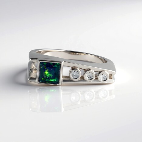 Anello in argento con Opale Mezezo (de Melo)