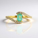 Anello in argento con Smeraldo Colombiano