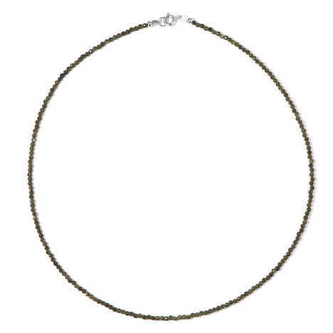 Gold-Obsidian-Silberhalskette