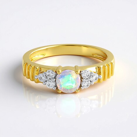 Bague en argent et Opale Welo