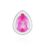 Zilveren hanger met een roze kwarts