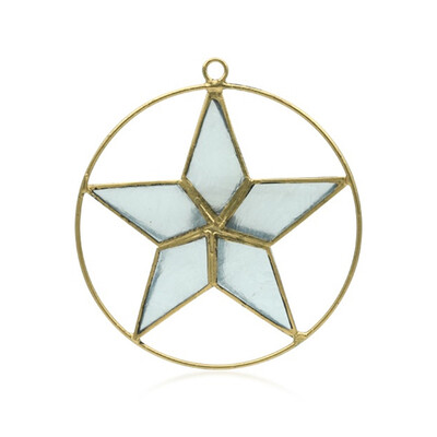 Capiz-Muschel-Messinganhänger