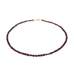 Magenta-Granat-Silberhalskette