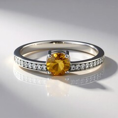 Anello in argento con Zircone Giallo