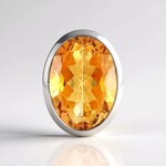 Ciondolo in argento con Quarzo Arancione (MONOSONO COLLECTION)