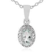 Collier en argent et Aigue-marine