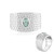 Anello in argento con Smeraldo Color Paraiba