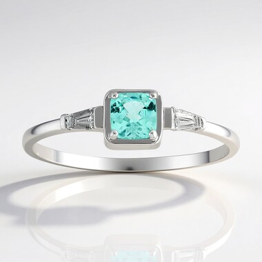 Gouden ring met een Braziliaanse Paraiba toermalijn (AMAYANI)