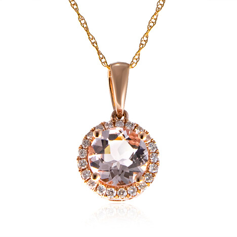 AAA-Morganit-Goldhalskette