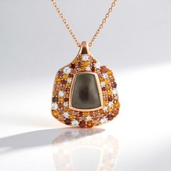 Collana in argento con Labradorite Ramata Maniry (KM by Juwelo)