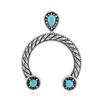 Ciondolo in argento con Turchese Kingman Mohave Blu (Jones Lee)