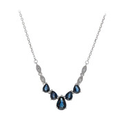 Blauer Ceylon-Saphir-Goldcollier