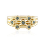 Anello in argento con Diamante Blu I2