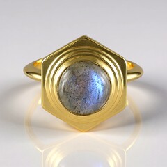 Anello in argento con Labradorite