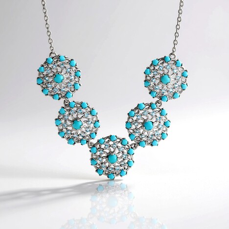 Collana in argento con Turchese Sleeping Beauty
