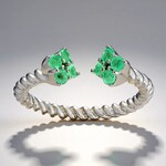 Anello in argento con Smeraldo Russo (SAELOCANA)