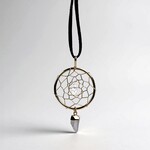 Accessorio in ottone con Quarzo Bianco (Lapis Vitalis)