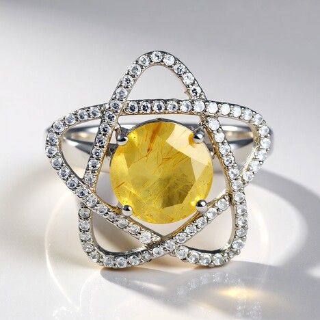 Anello in argento con Quarzo Rutilato