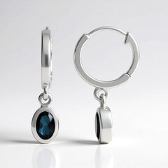Boucles d'oreilles en argent et Topaze bleu de Londres