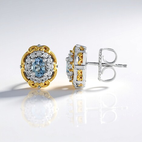 Orecchini in argento con Acquamarina (Gems en Vogue)