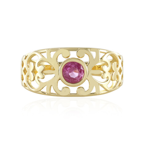 Anillo en plata con Zafiro rosa de Madagascar