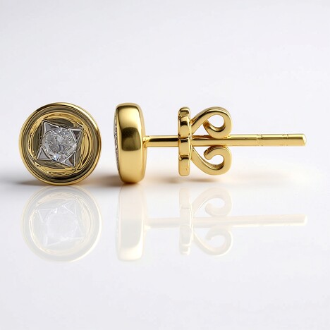 Orecchini in oro con Diamante SI1 (G) (Annette)