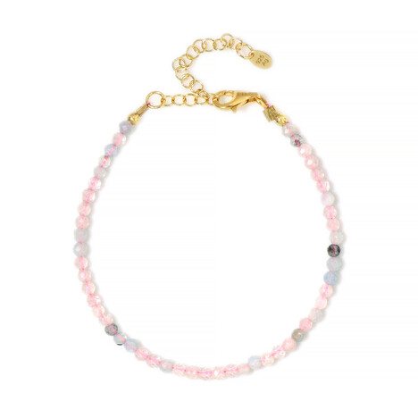 Bracelet en argent et Morganite du Brésil