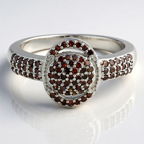 Anello placcato in platino con Diamante Fancy