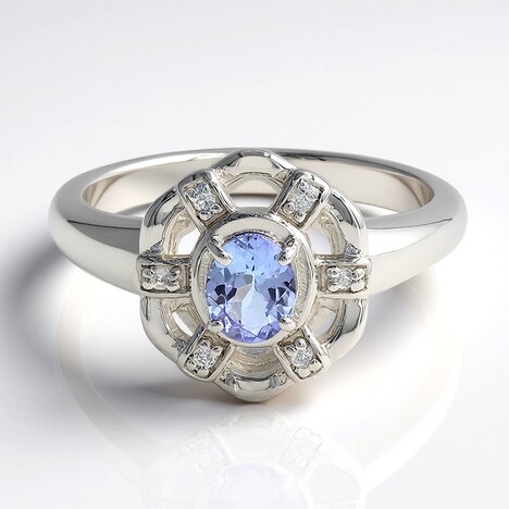 Anello in argento con Tanzanite (non riscaldata)