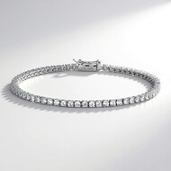 Brazalete en plata con Zircón (Adela Silber)