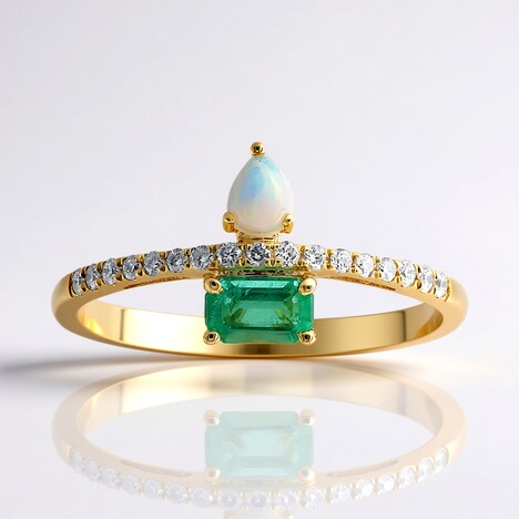 Anello in oro con Smeraldo Zambia AAA (CIRARI)