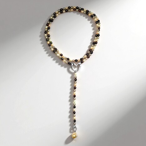 Collana in argento con Perla d'Acqua Dolce Bianca