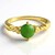 Anello da uomo placcato in oro con Crisoprasio Imperiale