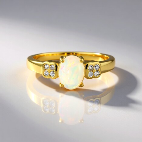 Anello in argento con Opale di Welo