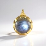 Ciondolo in argento con Labradorite Verde Maniry (KM by Juwelo)