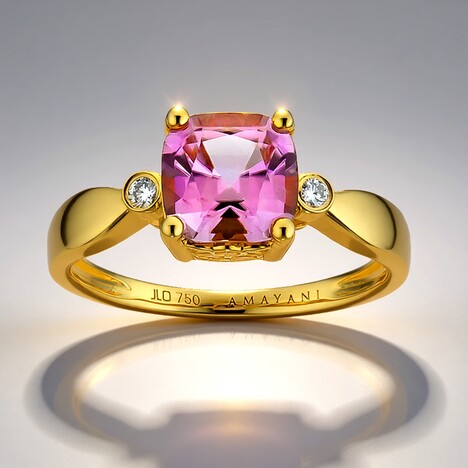 Bague en or et Diaspora rose (AMAYANI)