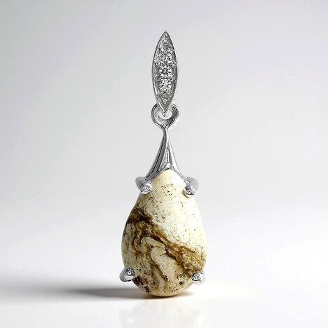 Ciondolo in argento con Magnesite