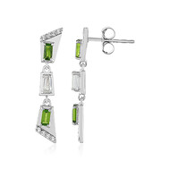 Orecchini in argento con Diopside Russo
