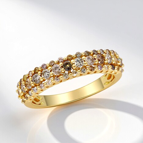 Anello in oro con Diamante Fancy I1 (CIRARI)