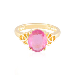 Zilveren ring met een Madagaskar Roze Saffier