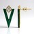 Orecchini in oro con Malachite (CIRARI)