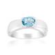 Anillo en plata con Aguamarina de Mozambique (Pallanova)