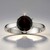 Anello in argento con Granato Mozambico