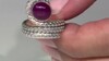 Anillo en plata con Turquesa púrpura del Mohave Kingman (Jones Lee)