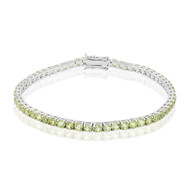 Burmesischer Peridot-Silberarmband